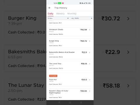 zomato mai ek din ki meri earning D😊M