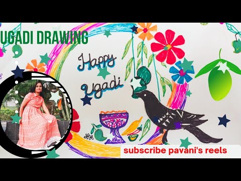 Beautiful Ugadi drawing 2022_pavani'sreels#ugadidrawing2022