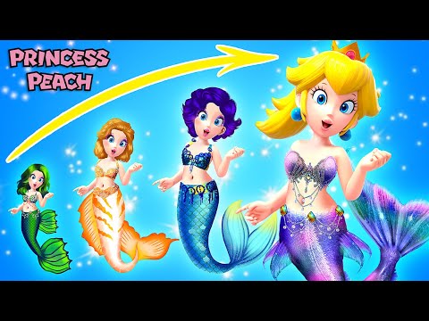 Princess Peach the Mermaid Growing Up! How To Become Mermaid