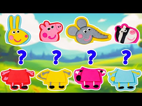 Learn Colors with Peppa Pig Family & Friends | Match the Head | Preschool Toddler Toy Learning Video