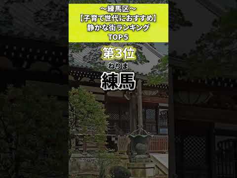 練馬区　静かな街ランキング