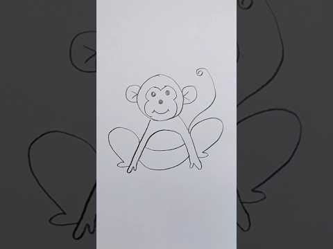 Easy monkey drawing | easy drawing for kids