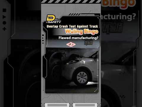 35mph 30% Overlap Crash Test Against Truck Wuling Bingo #safetyfirst #crashtest