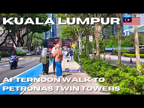 KUALA LUMPUR Walking Tour 4K 🇲🇾 Walk to Petronas Twin Towers