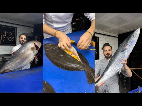 Turkish seafood chef Faruk GEZEN crazy recipes 🐟🦞 #farukchef #farukgezen