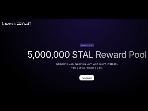 Talent Protocol 100% Airdrop Partnered with- Coinbase, Coinlist, LensProtocol, Celo & many others.