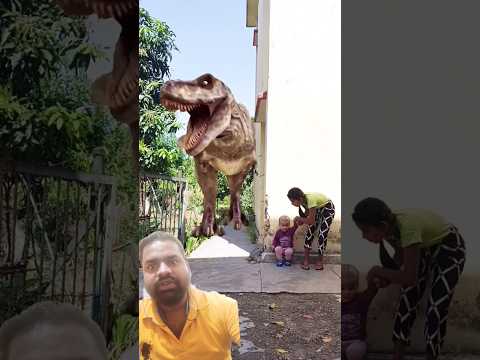 डायनासोर 🦖आया बच्चा को खा जायेगा 😱 भागो भागो🤯😰