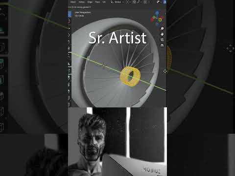 Jr vs Sr Artist: Making a Jet Engine #blendertutorial #blender #blendercommunity #blender3d #b3d