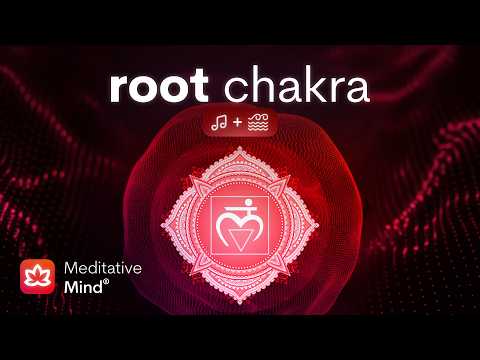 ROOT CHAKRA Healing Vibrational Sound Bath w/ Ocean Sounds | Let Go Worries, Anxiety, Fear