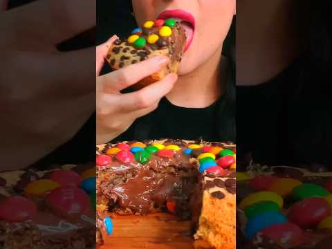 GIANT Nutella m&m cookies ASMR🍪👅🍫목방 누텔라 m&m 쿠키|eatingsounds |#mukbang #asmr #shorts