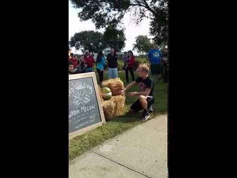 EXPLODING watermelon with rubber bands! --- very exciting to see!