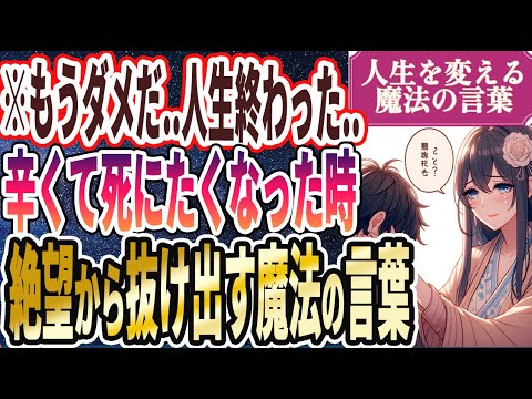 【ベストセラー】「人生に絶望して、死にたくなった時に絶対に使ってほしい言葉トップ３」を世界一わかりやすく要約してみた【本要約】