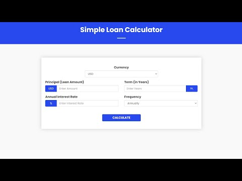 Simple Loan PHP Calculator