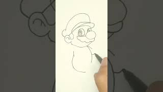 How to draw SUPER Mario - MARIO BROS #shorts