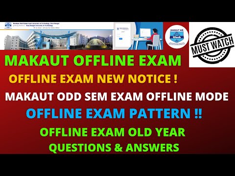 Makaut Odd Sem Offline Exam Notice | Offline Exam Pattern | Makaut Old Year Offline Exam Questions