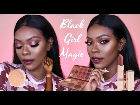 Black Girl Magic Tutorial | Black Influencer Collabs + Jackie Aina, Makeupshayla, Itsmyrayeraye