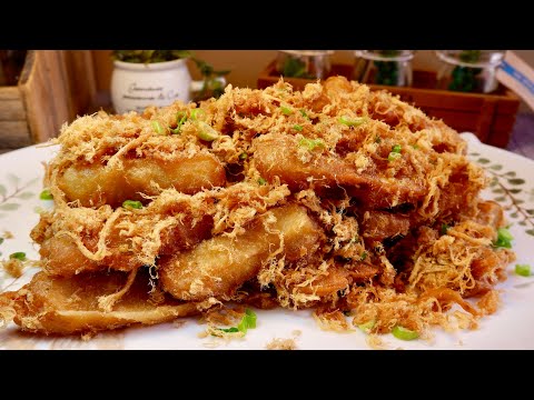 The Crispiest Eggplant You'll Ever Eat! Crispy Brinjal w/ Pork Floss 肉松脆茄子Chinese Restaurant Recipe