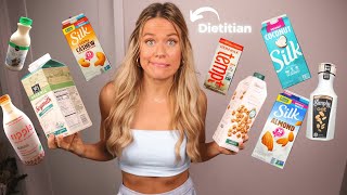 Dietitian Ranks Plant Based Milks || Which Milk Taste Best with Iced Coffee?|| Dietitian Taste Test