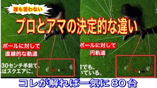 『ゴルフスイング』タイガーウッズ・ローリーマキロイ・松山英樹。プロは皆んな直線的な軌道☝️