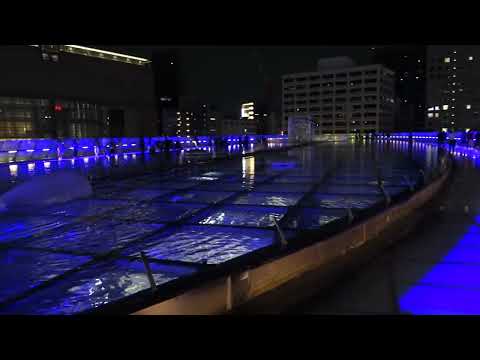 名古屋綠洲21屋頂噴水池(夜晚)