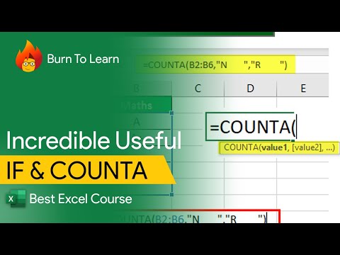 Concatenate Using IF and COUNTA Functions | Excel