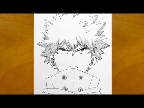 How to Draw Katsuki Bakugo || Step by Step Anime Drawing || Easy My Hero Academia Sketch