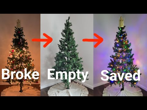 I Upgraded Our Broken Pre-lit Christmas Tree With LED String Lights