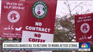 Starbucks baristas to return to work after strike