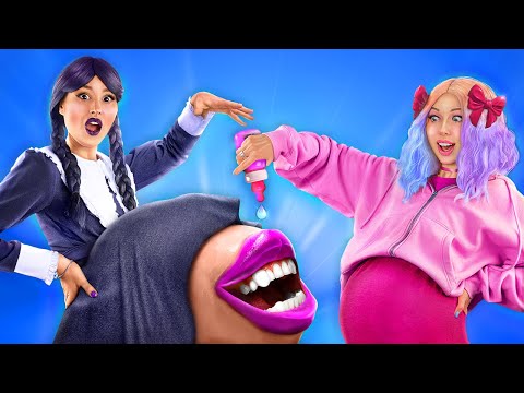 Pregnant Wednesday Addams vs Pregnant Enid Sinclair! Funny Parenting Situations & More!