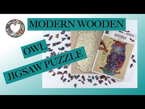 Modern Patterned Wooden Jigsaw Puzzle - Owl by Puzzle Master