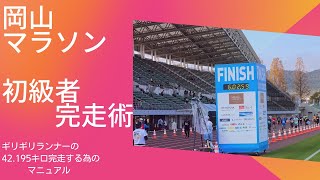 岡山マラソン42.195キロ初級者走り切る為の完走術