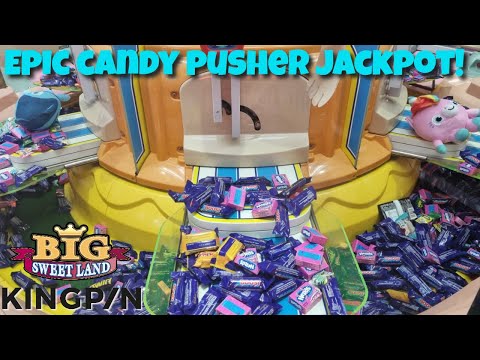 EPIC CANDY PUSHER JACKPOT That Had Us In SHOCK!! @KingpinPlay