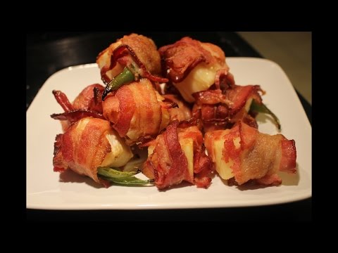 Bacon Wrapped PineApple Chunks w/ Jalapeno Appetizer