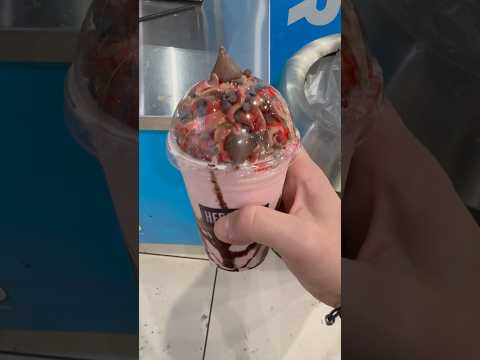 Fang-Tastic Strawberry Shake Hershey Factory Las Vegas! 🧛‍♂️ 🍓 #milkshake #foodreview