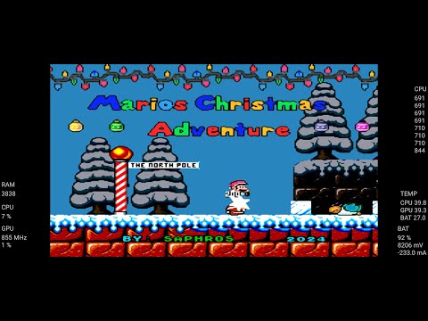 Mario's Christmas Adventure Kaizo SMW Hack Snes9x Android Stream Xiaomi 11T Pro 12/256 SD888