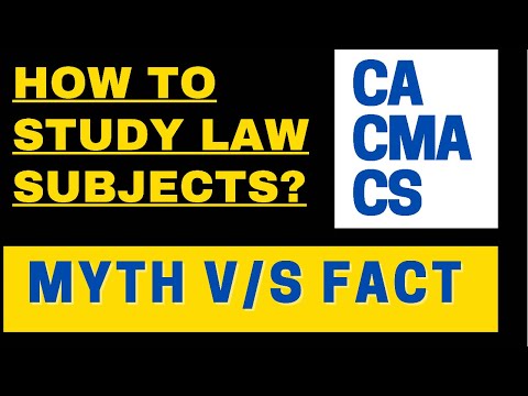 How to study law subjects ?Avoid misconceptions | CA CMA CS students