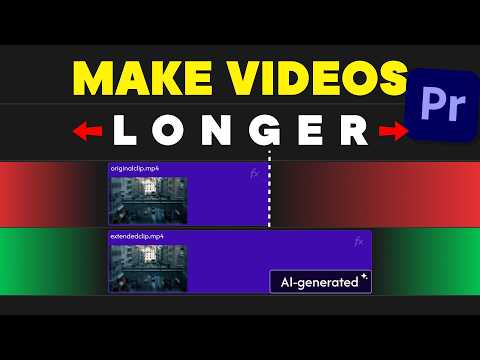 Use AI to Extend Video Clips in Premiere Pro 2025 (Generative Extend Tool)