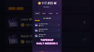 TapSwap Daily Mission 3 #tapswap #telegram #telegrammining #freeairdrop #telegrambot