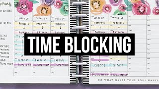 How to Time Block // Time Management Using an Hourly Vertical Happy Planner