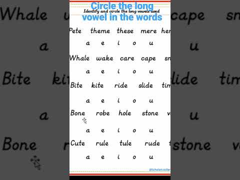 phonics identify the long vowel