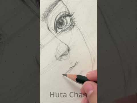 Draw Semi realistic by Huta Chan #shorts