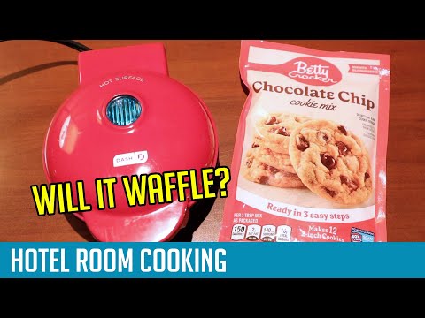 Betty Crocker Chocolate Chip Cookie Mix * Will It Waffle? * Hotel Cooking * Dash Mini Waffle Maker