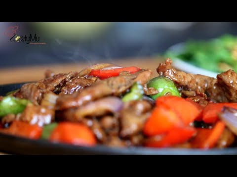 Lamb Sizzling and Bok Choy Stir Fry with oyster sauce & garlic oil like Chinese restaurant style.