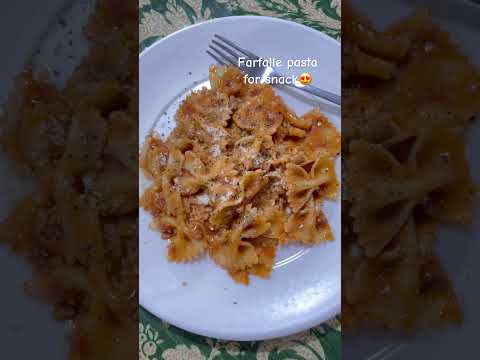 Thanks to my daughter for cooking this yummy snack! #farfalle #pasta #quicksnack #shortstrending