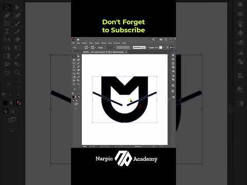 Adobe Illustrator - Design M C Letter Logo with Grid