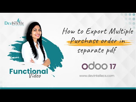 How to Export multiple Purchase order in separate pdf in Odoo | #odoo17