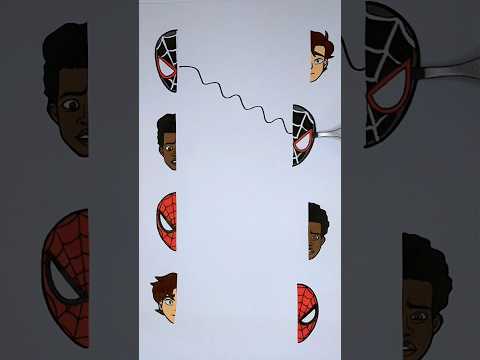 Spider Man Verse 3 Miles Morals Matching puzzle challenge #spiderman #shorts #art