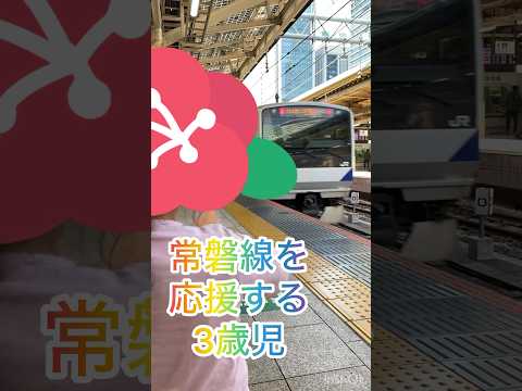 常磐線を応援する3歳児　#育児  #東京駅