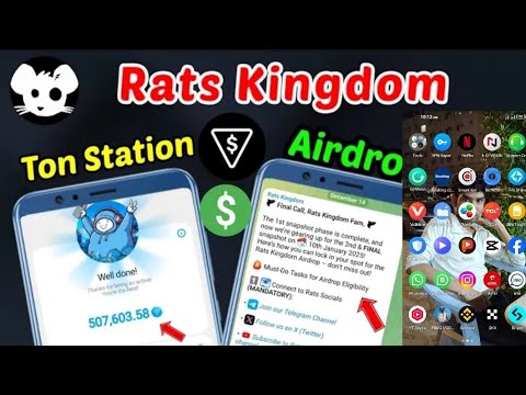 Ton Station Airdrop | Rats Kiugdom Airdrop | Ton Station Airdrop Coming Soon