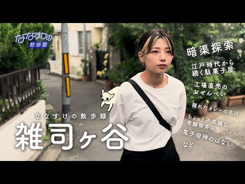 【東京散歩】雑司ヶ谷を散歩しました🌱 ｜雑司ヶ谷の歴史と暗渠を辿りながら工場直売のお煎餅や焼き鳥を食べ歩き！隠れたカレーの名店やちょっと不思議な老舗喫茶店までご紹介☕️【4K】